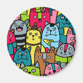 Kat en kittens magneet (Voorkant)