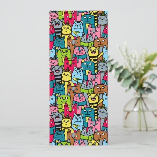 Kat en kittens menu (Staand voorkant)