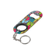 Kat en kittens mini flessenopener (Achterkant Gekanteld)