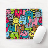 Kat en kittens muismat (Met muis)