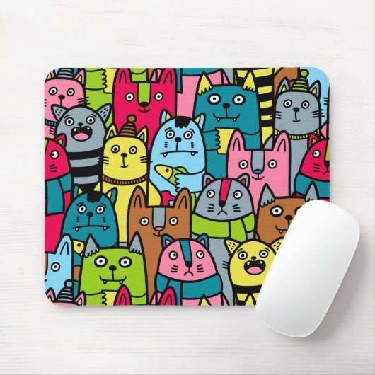 Kat en kittens muismat (Met muis)