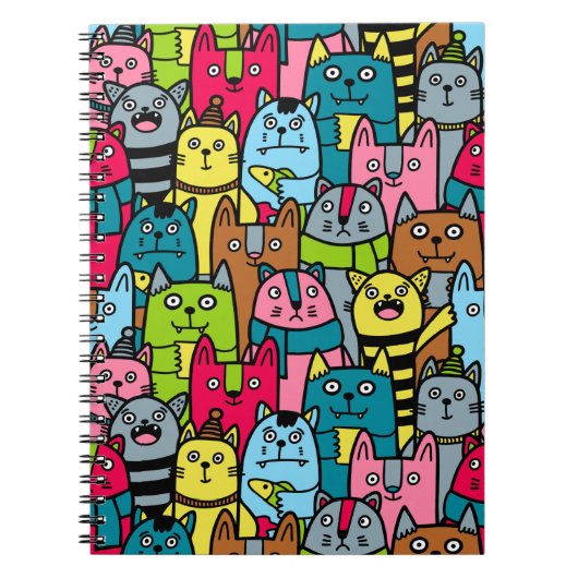Kat en kittens notitieboek (Voorkant)