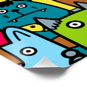 Kat en kittens perfect poster (Hoek)