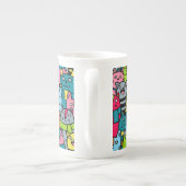 Kat en kittens porselein kop (Achterkant)