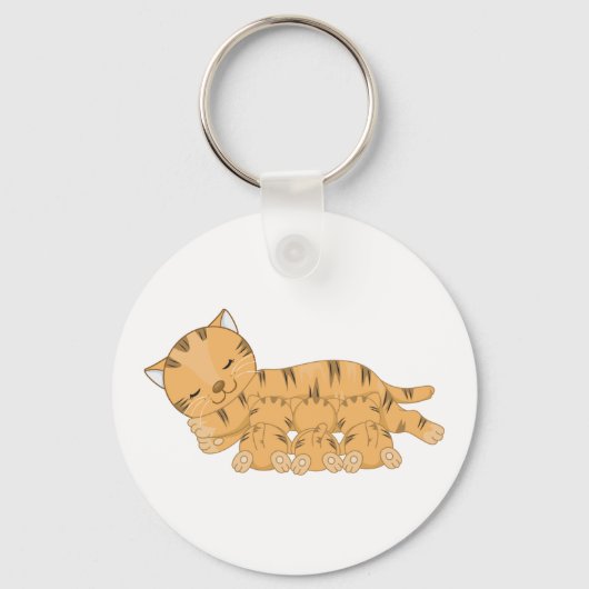 Kat en Kittens Sleutelhanger (Achterkant)