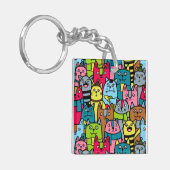 Kat en kittens sleutelhanger (Voorkant Links)