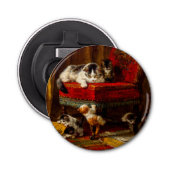 Kat en Kittens spelen met voorzitter Button Flesopener (Voorkant)