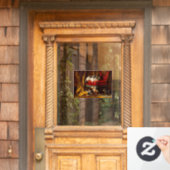 Kat en Kittens spelen met voorzitter Raamsticker (Huis Deur)