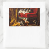 Kat en Kittens spelen met voorzitter Rechthoekige Sticker (Tas)