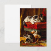 Kat en Kittens spelen met voorzitter RSVP Kaartje (Voorkant / Achterkant)