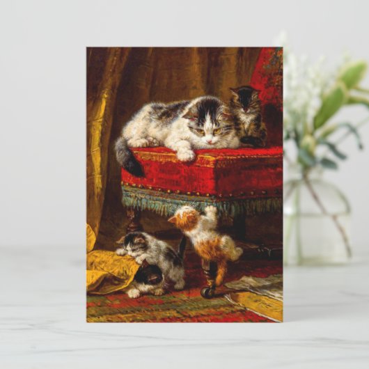 Kat en Kittens spelen met voorzitter Save The Date (Staand voorkant)