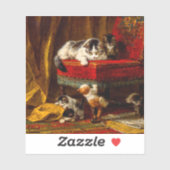 Kat en Kittens spelen met voorzitter Sticker (Vel)
