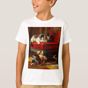 Kat en Kittens spelen met voorzitter T-shirt