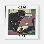 Kat en Kittens Vaatwasser Magneet (Voorkant)