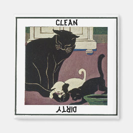 Kat en Kittens Vaatwasser Magneet