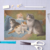 Kat en Kittens Wilhelm Schwar Art Tissuepapier (Craft)