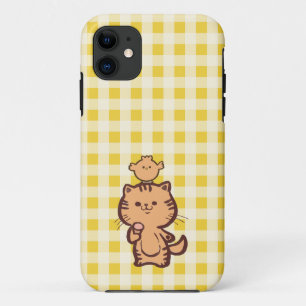Kat en kleine kip Case-Mate iPhone case