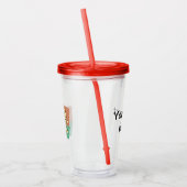 Kat en klip van viskuit acryl drinkbeker (Links)
