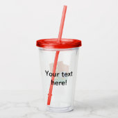 Kat en klip van viskuit acryl drinkbeker (Achterkant)