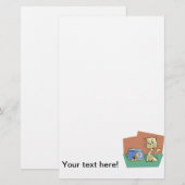 Kat en klip van viskuit briefpapier (Voorkant / Achterkant)