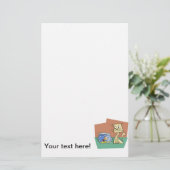Kat en klip van viskuit briefpapier (Staand voorkant)