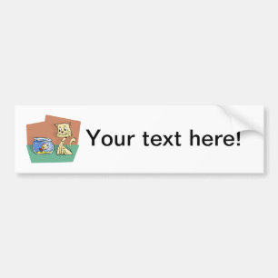 Kat en klip van viskuit bumpersticker
