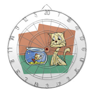 Kat en klip van viskuit dartbord