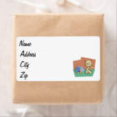 Kat en klip van viskuit etiket (Insitu)