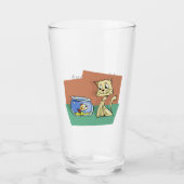 Kat en klip van viskuit glas (Voorkant)