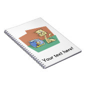 Kat en klip van viskuit notitieboek (Rechterzijde)