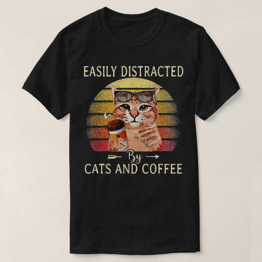 Kat en koffie 1 t-shirt (Design voorkant)