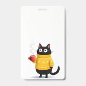 kat en koffie badge (Voorzijde)