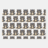 Kat en koffie inpakpapier vel (Voorkant)