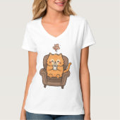 Kat en Koffie T-Shirt (Voorkant)