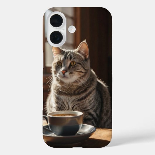 Kat en koffie vibes Case-Mate iPhone case (Achterkant)