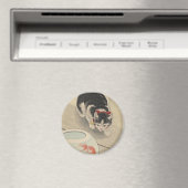 Kat en kom van goudvissen door Ohara Koson Magneet (Insitu (Vaatwasser))
