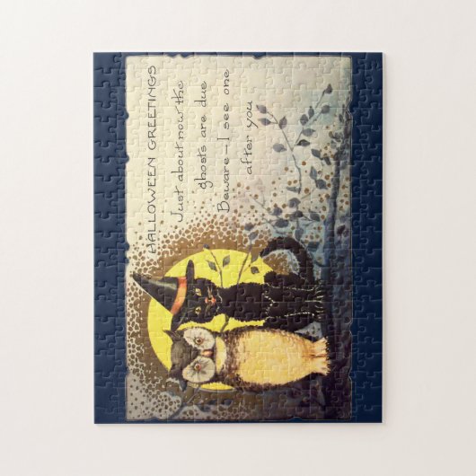 kat en kous - Halloween Jigzaag Puzzle Legpuzzel (Verticaal)