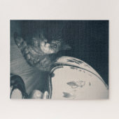 Kat- en lampgeluidfoto legpuzzel (Horizontaal)