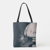 Kat- en lampgeluidfoto tote bag (Achterkant)
