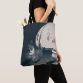 Kat- en lampgeluidfoto tote bag (Dichtbij)