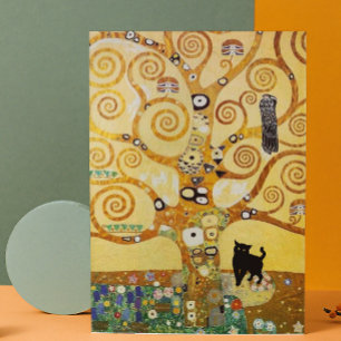 Kat en levensboom magneet