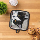 Kat en lieveheersbeestjes Oven Mitts & Pot Holders Pannenlap (Top down)