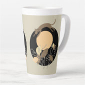 Kat en maan 2 latte mok (Rechterhoek)