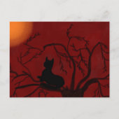 Kat en maan briefkaart (Voorkant)