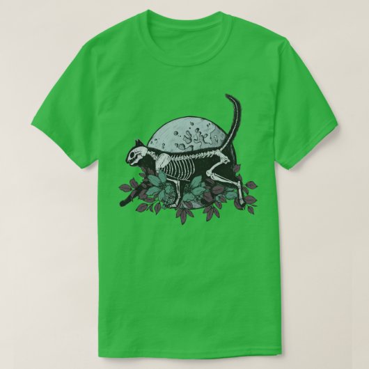 Kat en maan t-shirt (Design voorkant)