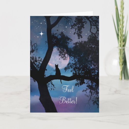 Kat en maan voelen zich beter, kom snel goed kaart (Voorkant)