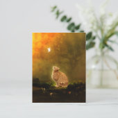 Kat en melk briefkaart (Staand voorkant)