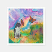 Kat en monarchen papieren servetten (Voorkant)