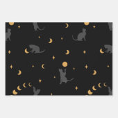 Kat- en moonfasen — papierbladen overvullen inpakpapier vel (Voorkant 3)