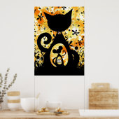 Kat en muis - afdrukken op poster (Keuken)